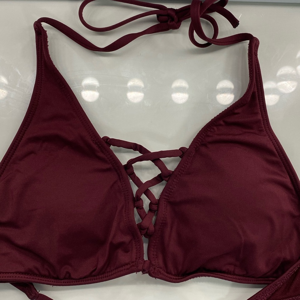 Dark Red Bikini Top